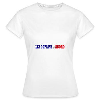 Les copains d'abord - T-shirt Femme - blanc - Devant - AI Model Female 172 dark (172cm)