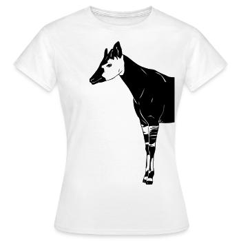 Okapi - Frauen T-Shirt - Weiß - Vorne - AI Model Female 172 dark (172cm)
