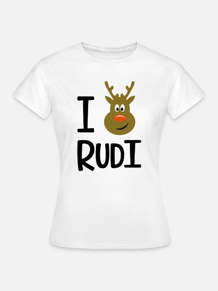 Rudolph - Frauen T-Shirt - Weiß