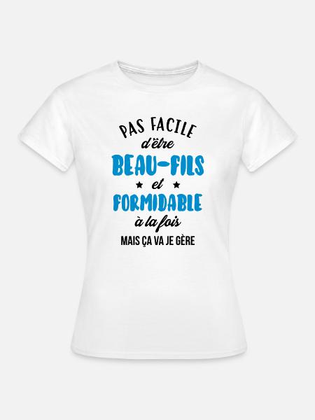 belle-fille / beau-fils / beau fils / belle fille - T-shirt Femme - blanc