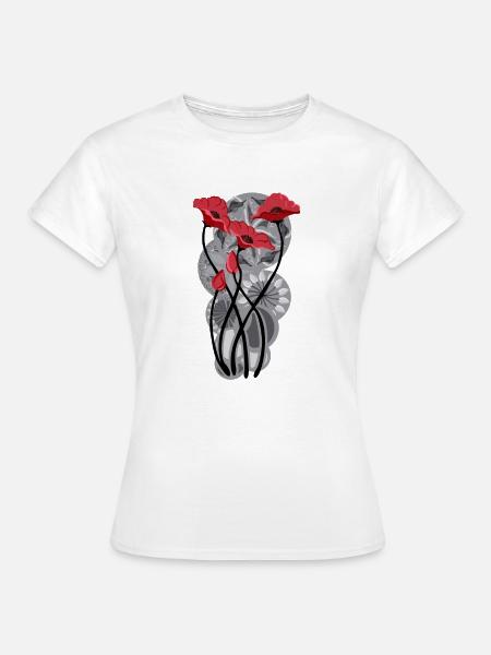 Schmetterlingsmohn Tattoo - Frauen T-Shirt - Weiß