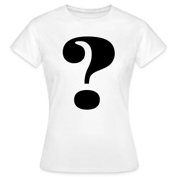 Grand point d’interrogation - T-shirt Femme - blanc - Devant - AI Model Female 172 dark (172cm)