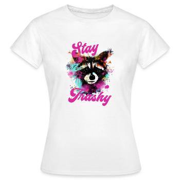 Restez trash - T-shirt Femme - blanc - Devant - AI Model Female 172 dark (172cm)