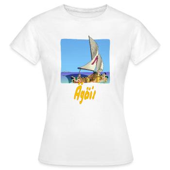 Ägäis - Frauen T-Shirt - Weiß - Vorne - AI Model Female 172 dark (172cm)