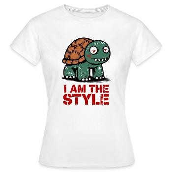 Tortue Je suis le Style - T-shirt Femme - blanc - Devant - AI Model Female 172 dark (172cm)