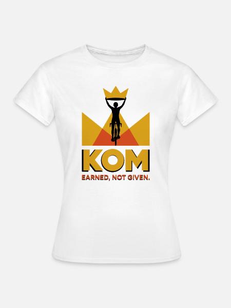 Radfahrer KOM Krone Logo Geschenk - Frauen T-Shirt - Weiß