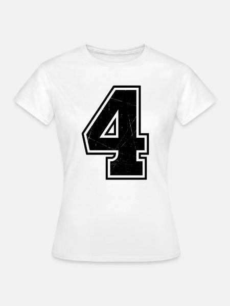 Vier - Frauen T-Shirt - Weiß