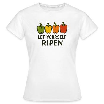 Laissez-vous mûrir - T-shirt Femme - blanc - Devant - AI Model Female 172 dark (172cm)