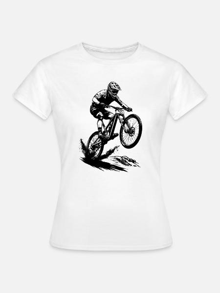 Energetisches Mountainbiken - Frauen T-Shirt - Weiß