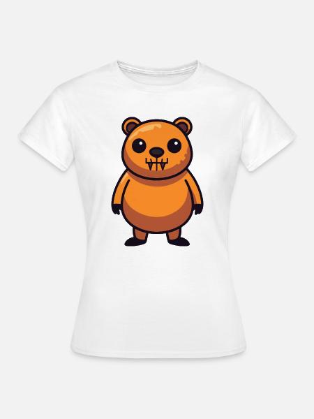 Biber Halloween Zombie - Frauen T-Shirt - Weiß