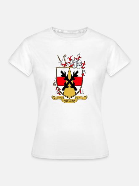 Fortuna Wappen Schild mit Helm - Frauen T-Shirt - Weiß