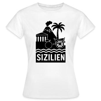 Sicily Silhouette - Women's T-Shirt - white - Front - AI Model Female 172 dark (172cm)