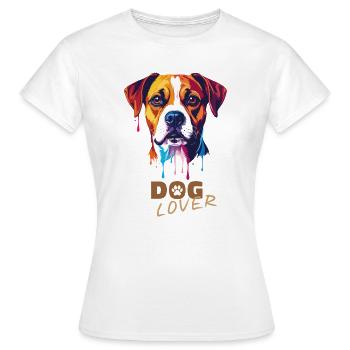 Hundeliebhaber / Dog lover - Frauen T-Shirt - Weiß - Vorne - AI Model Female 172 dark (172cm)