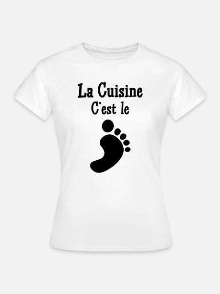 Kochen ist der Fuß - Frauen T-Shirt - Weiß