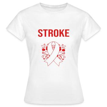 Stroke Stroke - Women's T-Shirt - white - Front - AI Model Female 172 dark (172cm)