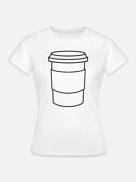 Kaffeetasse - Frauen T-Shirt - Weiß