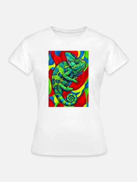 Chamäleon - Frauen T-Shirt - Weiß