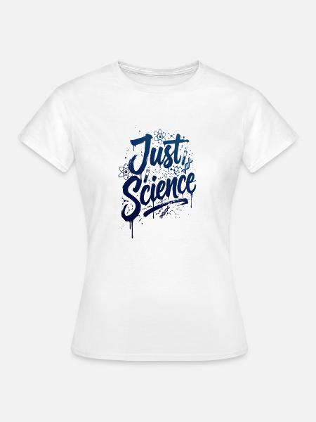 Just Science Blue Splash - Frauen T-Shirt - Weiß