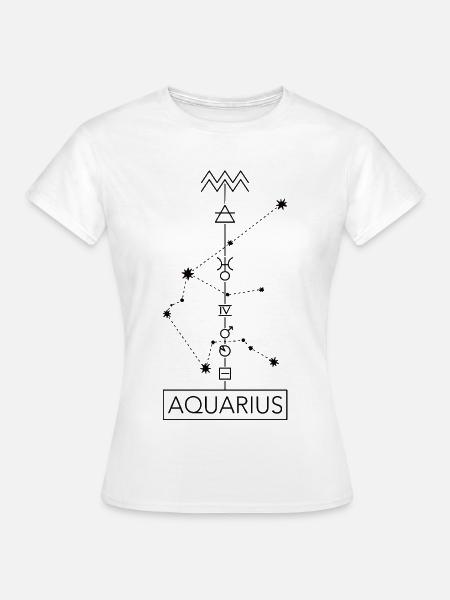 Aquarius - Wassermann Sternzeichen - schwarz - Frauen T-Shirt - Weiß