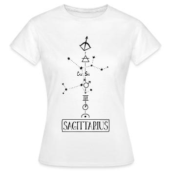 Sagittaire - Zodiaque Sagittaire - noir - T-shirt Femme - blanc - Devant - AI Model Female 172 dark (172cm)