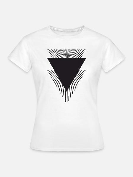 Geometrie der Strahlungsdreiecke - Frauen T-Shirt - Weiß