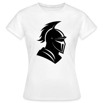 Ritterhelm - Frauen T-Shirt - Weiß - Vorne - AI Model Female 172 dark (172cm)