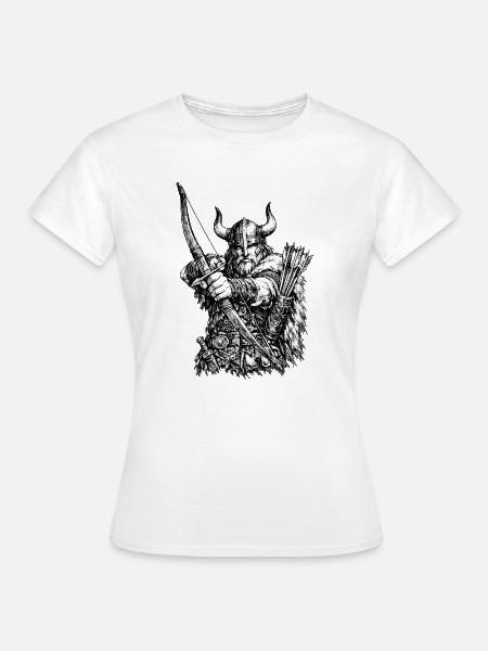 Wikinger Bogenschütze - Frauen T-Shirt - Weiß