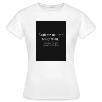 T-shirt Gothic Overthinking - Drôle d’Académie Sombre - T-shirt Femme - blanc - Devant - AI Model Female 172 dark (172cm)