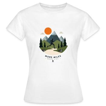 Plus de kilomètres, plus de vie - T-shirt Femme - blanc - Devant - AI Model Female 172 dark (172cm)