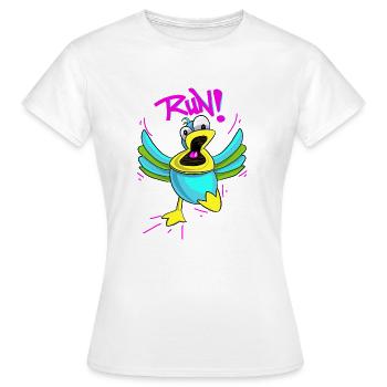Panic Duck - Women's T-Shirt - white - Front - AI Model Female 172 dark (172cm)