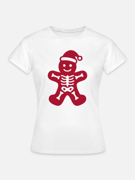 Skelett Lebkuchenmann Icon - Frauen T-Shirt - Weiß