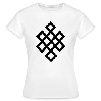 Tibet Symbol Luck - Women's T-Shirt - white - Front - AI Model Female 172 dark (172cm)