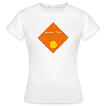 Heure d'été - T-shirt Femme - blanc - Devant - AI Model Female 172 dark (172cm)