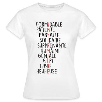 Définition infirmière - T-shirt Femme - blanc - Devant - AI Model Female 172 dark (172cm)