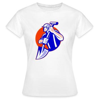 Der Baumeister - Frauen T-Shirt - Weiß - Vorne - AI Model Female 172 dark (172cm)