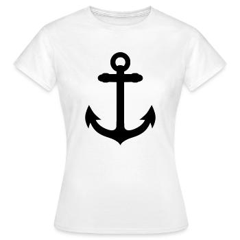Anker - Frauen T-Shirt - Weiß - Vorne - AI Model Female 172 dark (172cm)