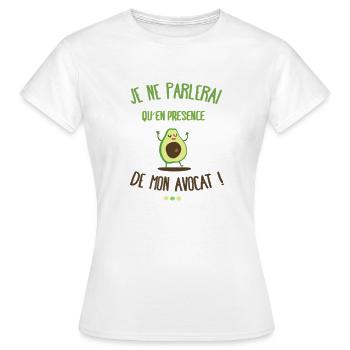 Ich werde nur in Gegenwart meines Anwalts sprechen - Frauen T-Shirt - Weiß - Vorne - AI Model Female 172 dark (172cm)