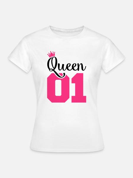 queen 01 crown - Frauen T-Shirt - Weiß