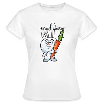 happy easter - Women's T-Shirt - white - Front - AI Model Female 172 dark (172cm)