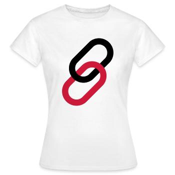 Lien comme symbole - T-shirt Femme - blanc - Devant - AI Model Female 172 dark (172cm)