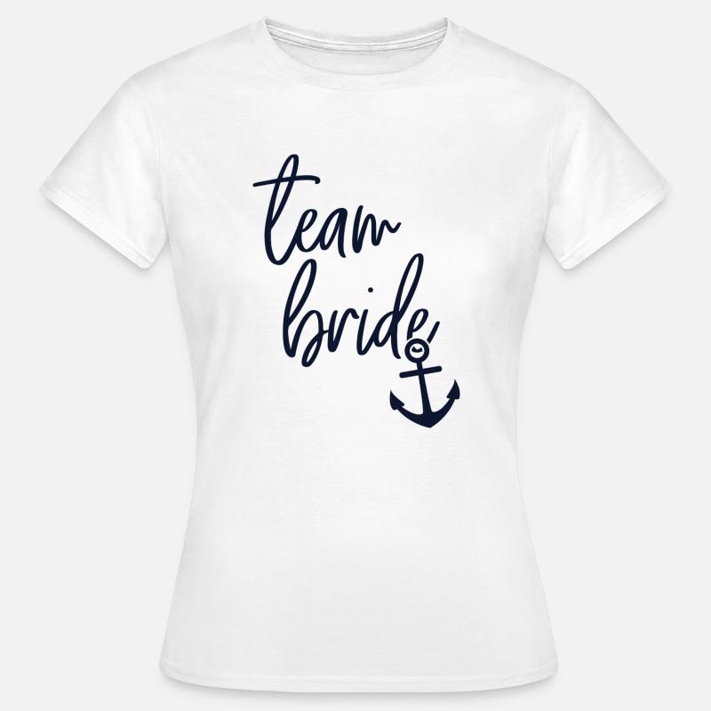 Team Bride Shirts | Hafen der Ehe - Frauen T-Shirt - Weiß