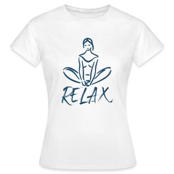 Relax - Frauen T-Shirt - Weiß - Vorne - AI Model Female 172 dark (172cm)