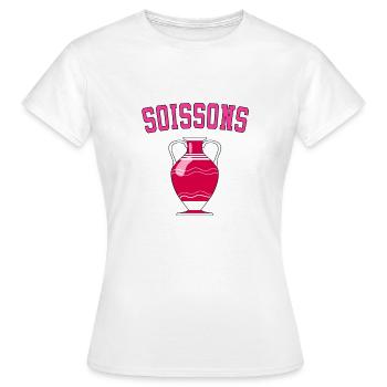 Soissons vase - pink - - T-shirt Femme - blanc - Devant - AI Model Female 172 dark (172cm)