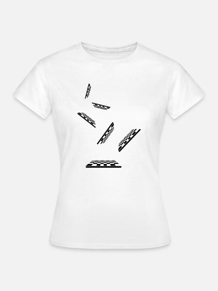 Schachbrett symbol - Frauen T-Shirt - Weiß