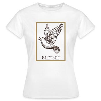 blessed - Women's T-Shirt - white - Front - AI Model Female 172 dark (172cm)