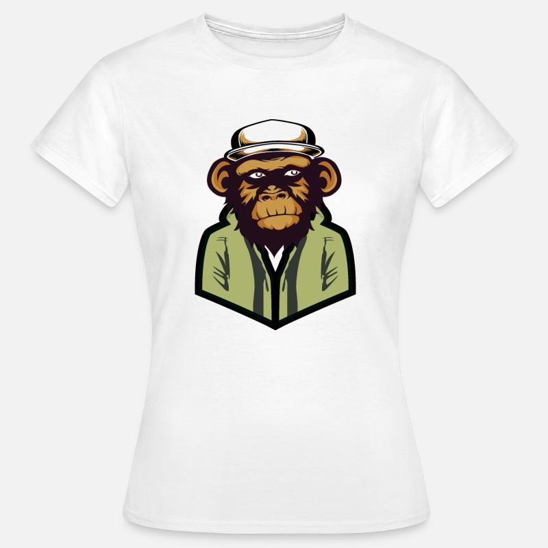 Monkey Vector Design 01 - Frauen T-Shirt - Weiß