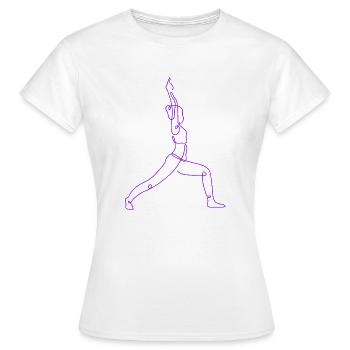 3 Sanchalanasana Yoga | 7th Violet Flame - Women's T-Shirt - white - Front - AI Model Female 172 dark (172cm)