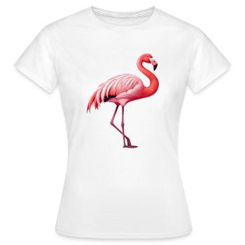 Flamant - T-shirt Femme - blanc - Devant - AI Model Female 172 dark (172cm)