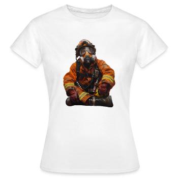 Pompier réveur - T-shirt Femme - blanc - Devant - AI Model Female 172 dark (172cm)