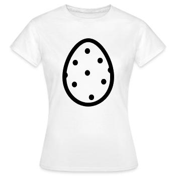 Ei - Frauen T-Shirt - Weiß - Vorne - AI Model Female 172 dark (172cm)